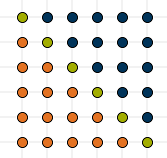 Quadrat bestehend aus zwei Dreiecken und einer Diagonalen